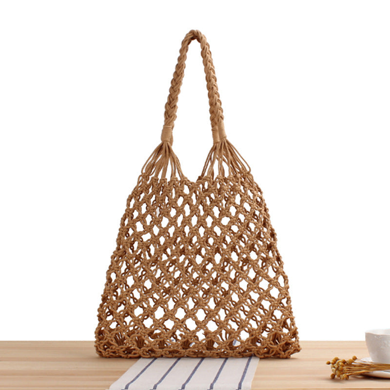 Braided shopping shoulder bag with stable side seams Bowlift
