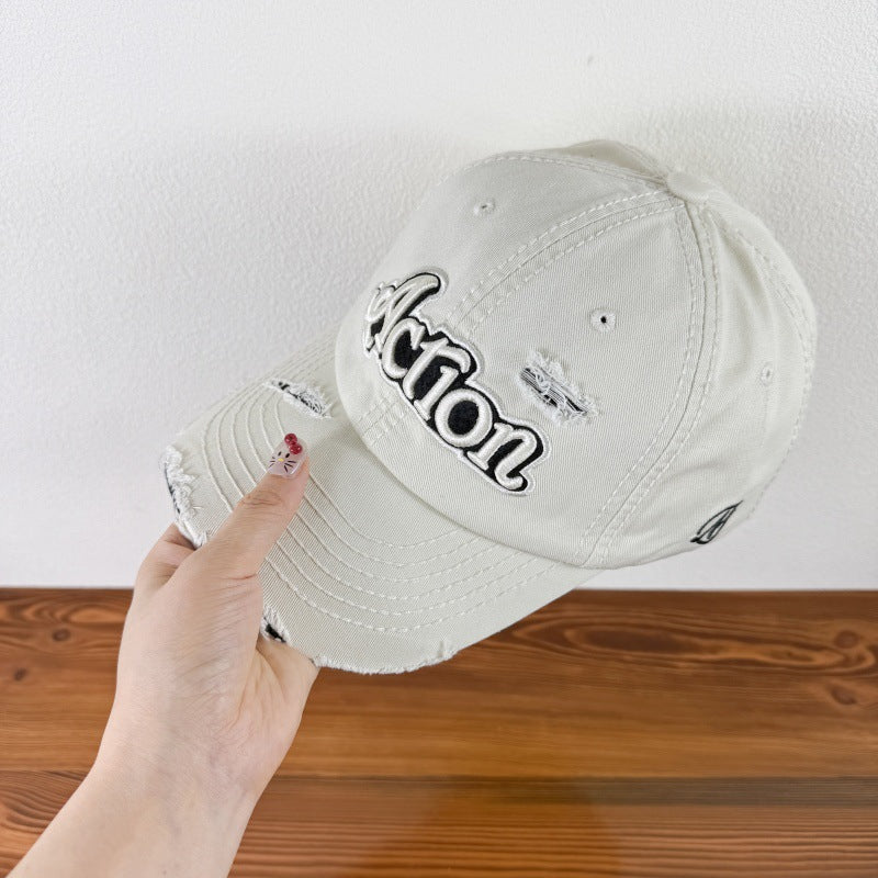 Men's Distressed Graphic Baseball Cap Bowlift 1784270841