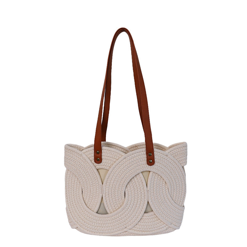 Designer shopping bag with decorative woven pattern Bowlift