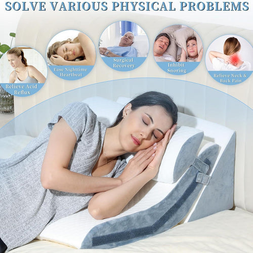 Adjustable Elevated Sleep Wedge Pillow