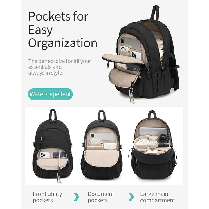 Versatile Travel Backpack with Insulated Drink Holder Bowlift