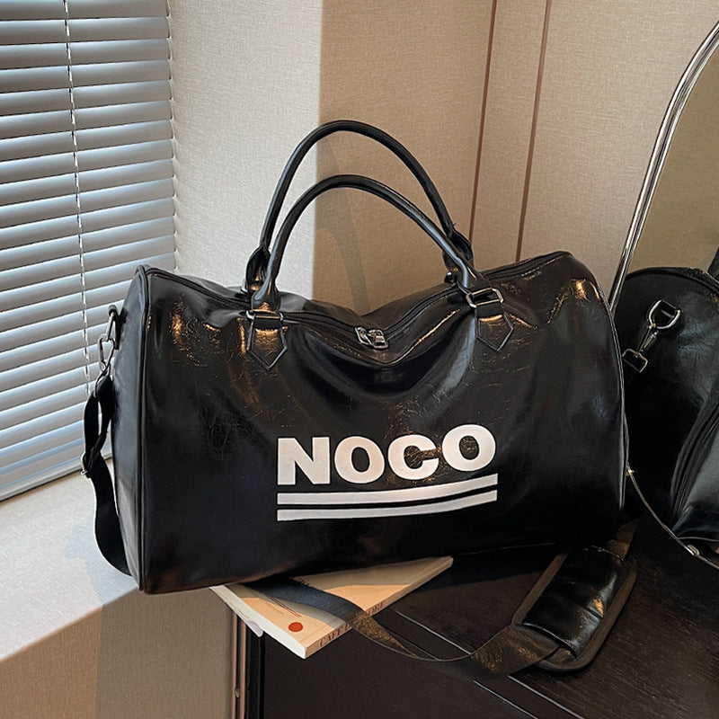 Sleek Metallic Travel Duffel