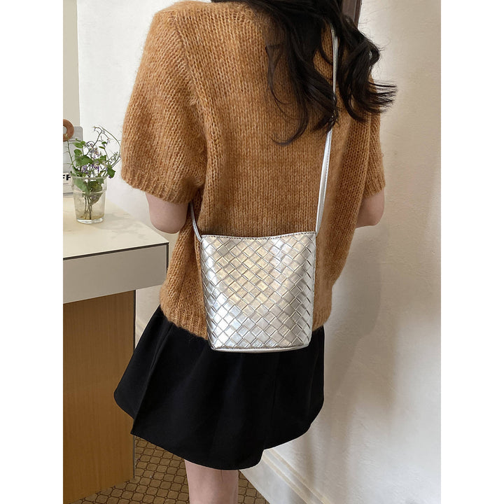 Woven Design Crossbody Handbag Bowlift