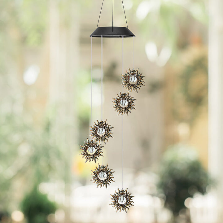 Decorative Hanging Star Wind Chime With Brass Stars And Tubular Aluminum Chimes Bowlift