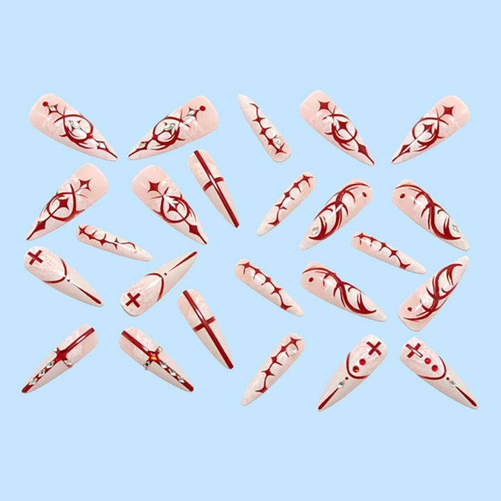 Artificial nails with elegant 3D applications and filigree design Bowlift