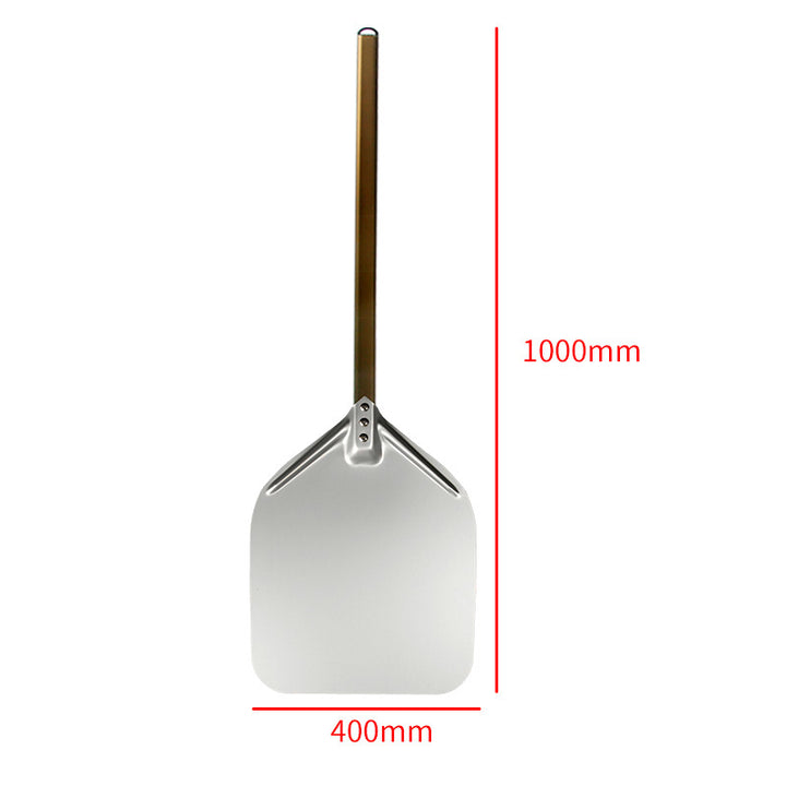 extra-long wooden handled aluminum pizza peel with flat square paddle Bowlift