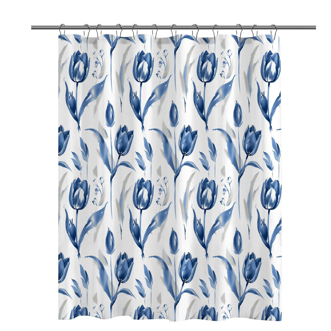 Artistic Floral Print Shower Curtain Bowlift