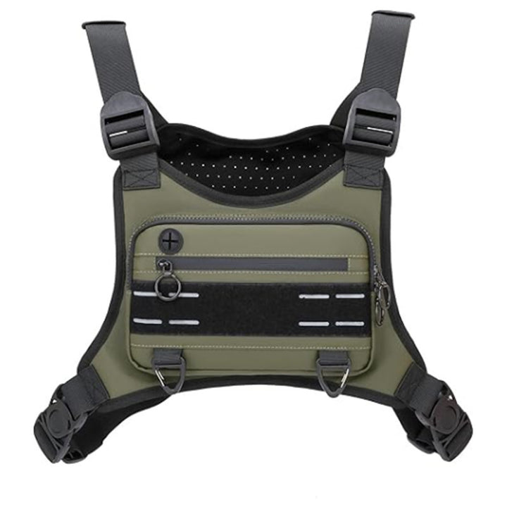 Multifunctional vest with adjustable straps and numerous pockets Bowlift