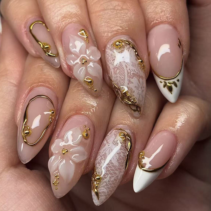 Elegant 3D Floral Nail Art Extensions Bowlift 1789713160