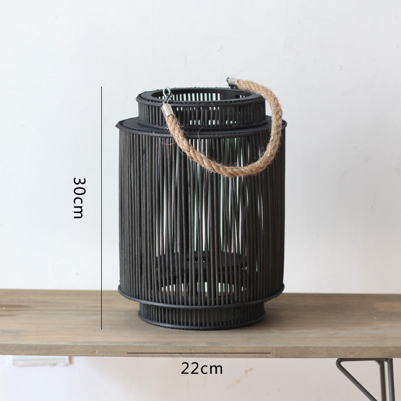 Decorative lantern made of woven material Bowlift