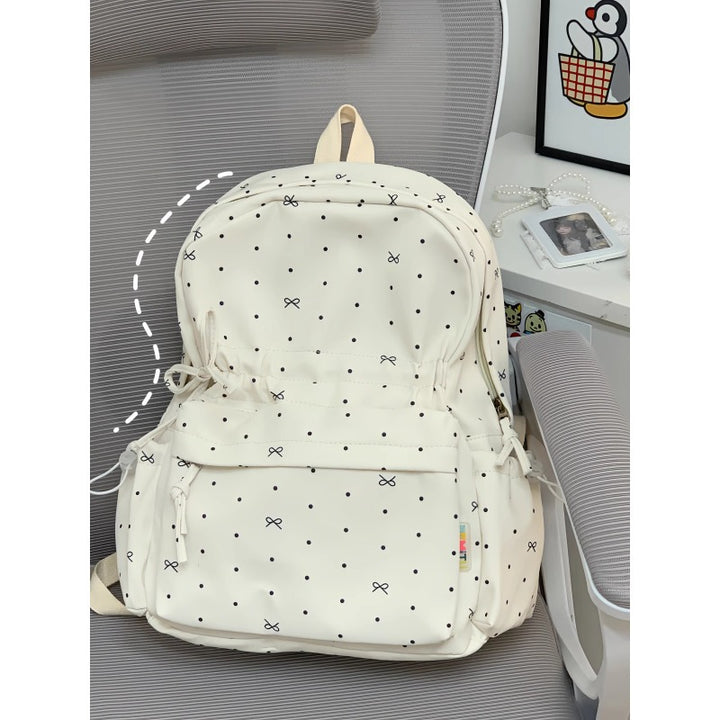Stylish Polka Dot Casual Backpack Bowlift