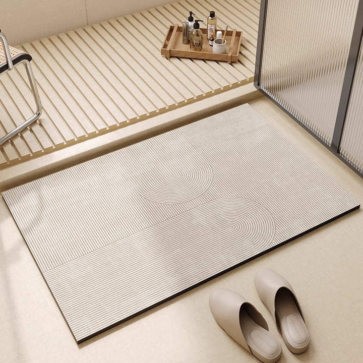 Geometric Design Bath Rug Bowlift