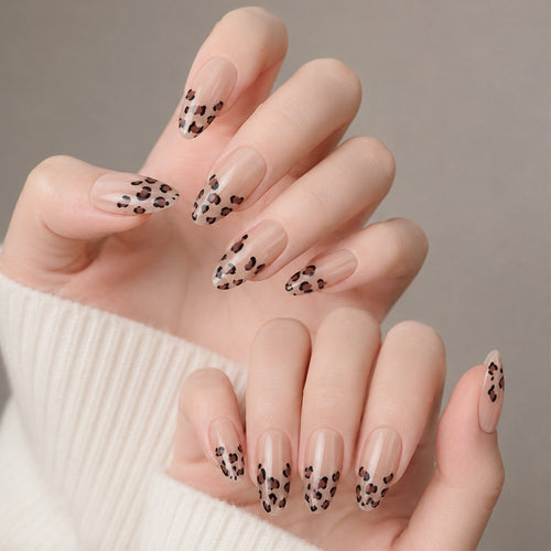 Decorative Leopard Print Press-On Nails Bowlift