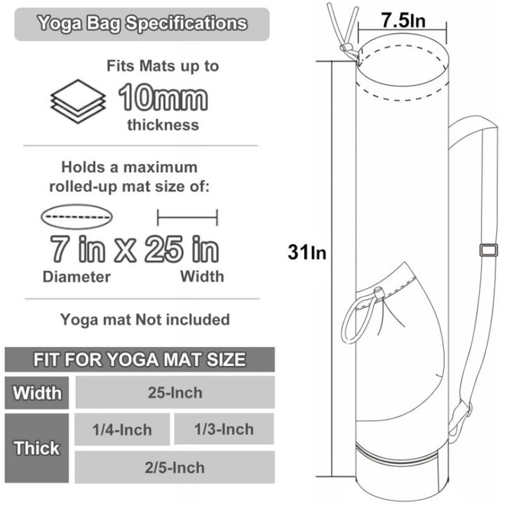Sporty yoga bag with practical compartments Bowlift