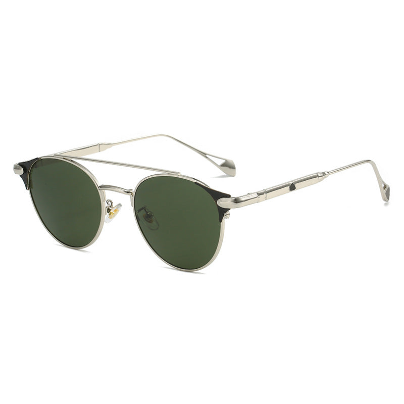 Women's round vintage sunglasses with high-quality metal frame and durable design Bowlift