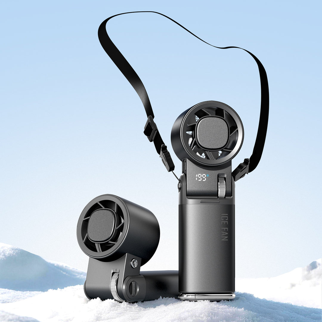 Unisex nan portable rechargeable wearable neck and handheld cooling fan with detachable magnetic dual heads and adjustable tilt Bowlift