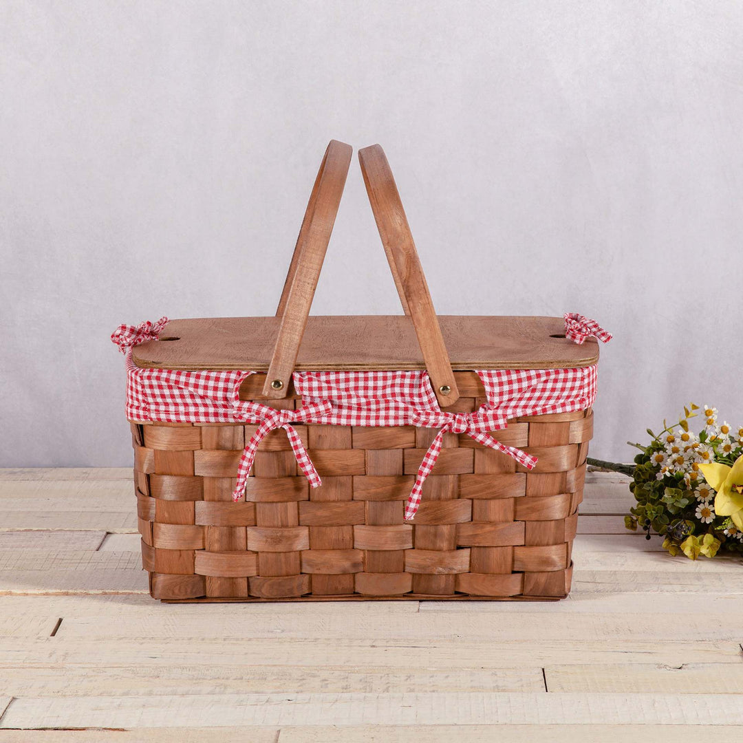 Women's basket with beautiful checked fabric lining Bowlift