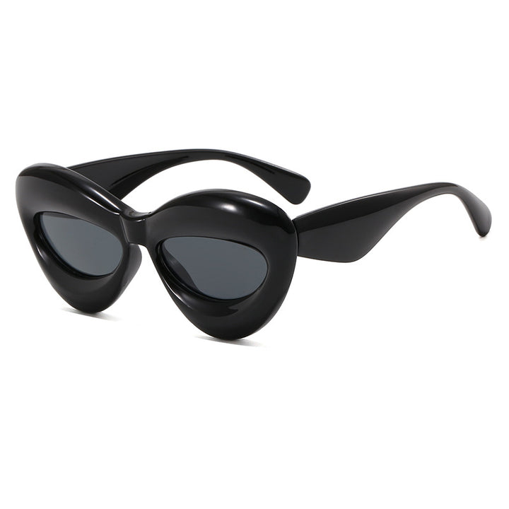 Ladies Cat-Eye Sunglasses with Innovative Plastic Frame Bowlift