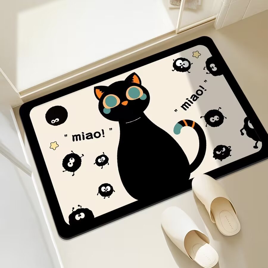 Fun Cat-Themed Bathroom Mat Bowlift