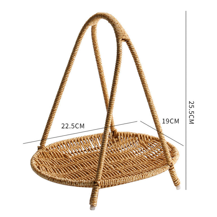 Handcrafted Wicker Storage Basket Bowlift