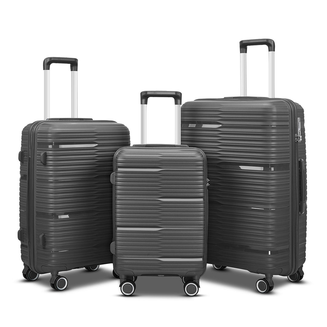 Women's Stylish Textured Hard Shell Luggage Set Bowlift