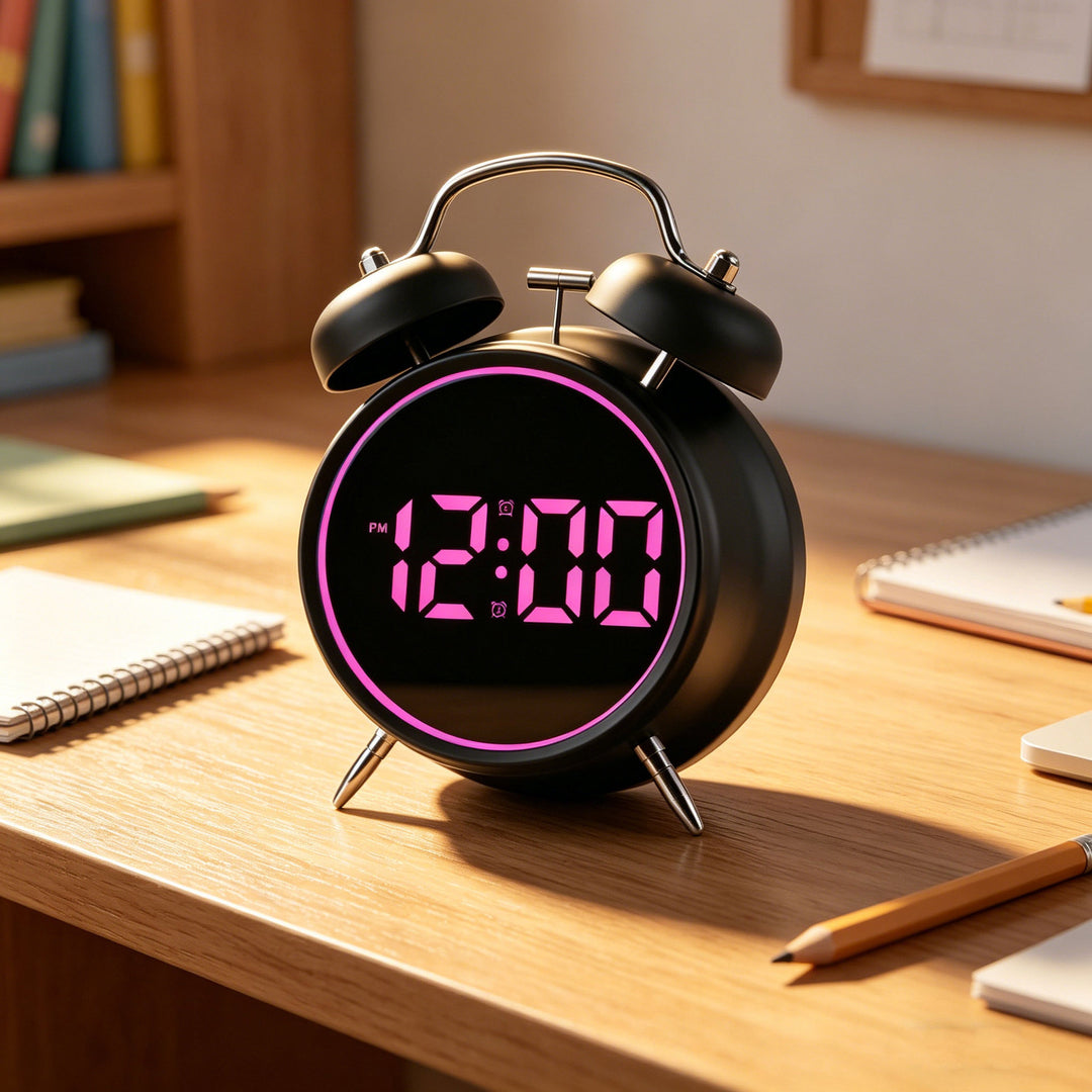 Digital alarm clock with large LED display and dual alarm function Bowlift