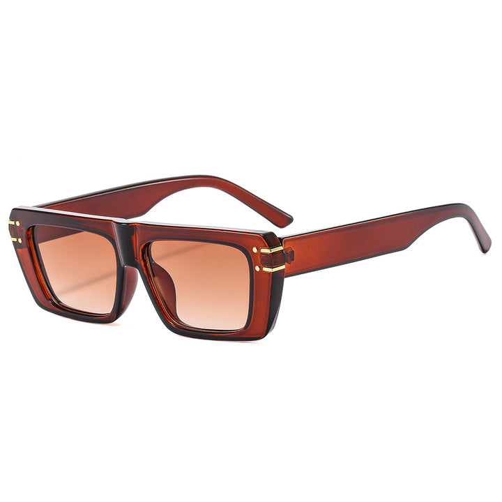 Women's fashionable square sunglasses with shiny accents Bowlift