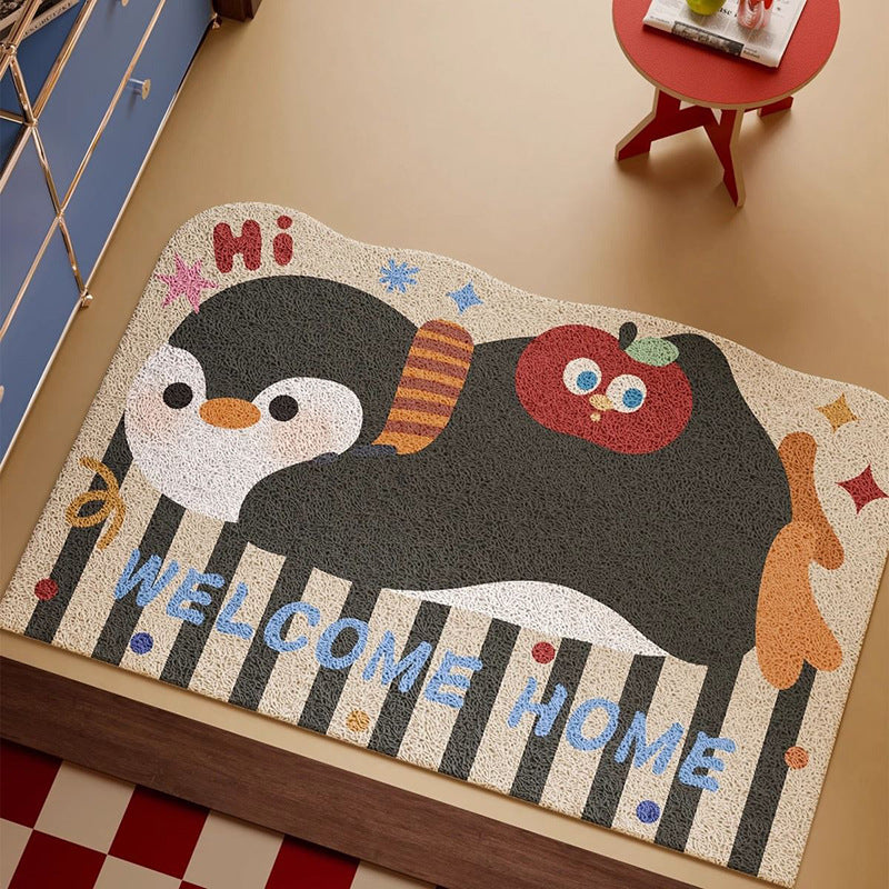 Playful Penguin-Themed Welcome Mat
