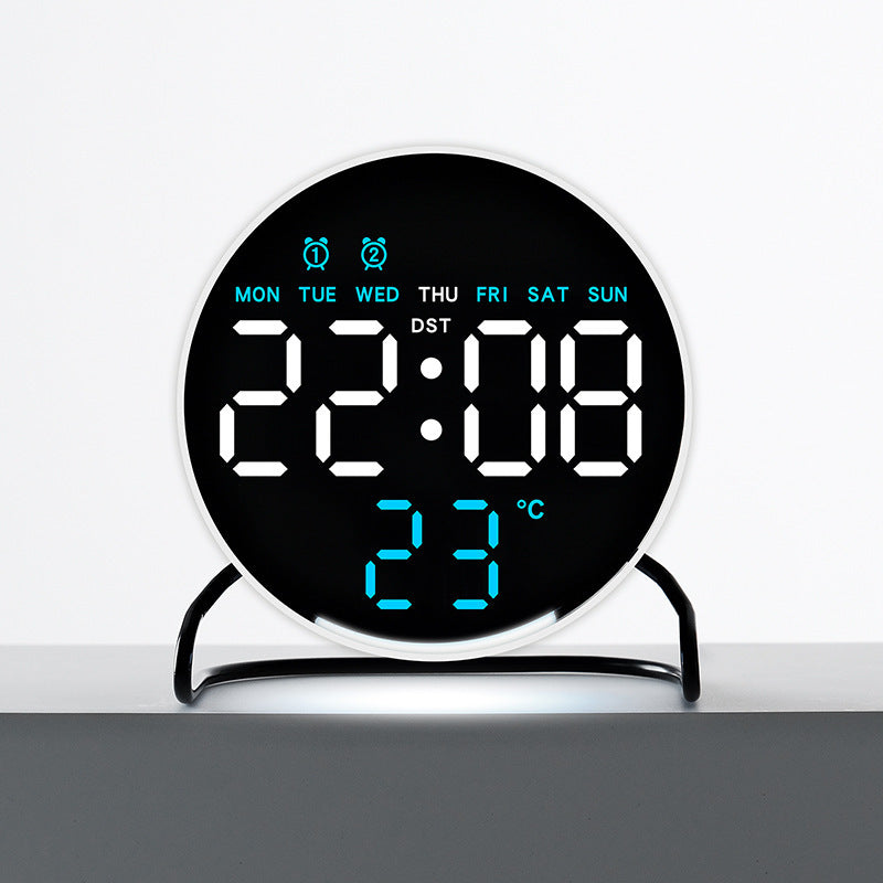Digital alarm clock with temperature and calendar display Bowlift