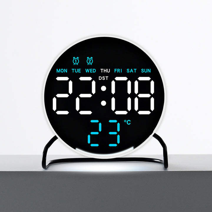 Digital alarm clock with temperature and calendar display Bowlift