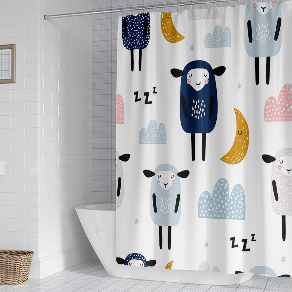 Decorative Shower Curtain Bowlift