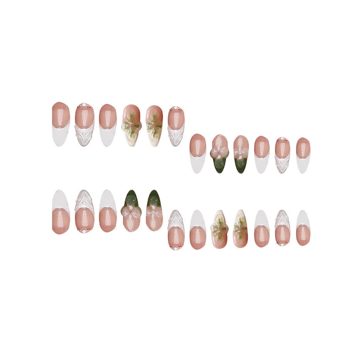 Elegant Floral Press-On Nail Art Bowlift