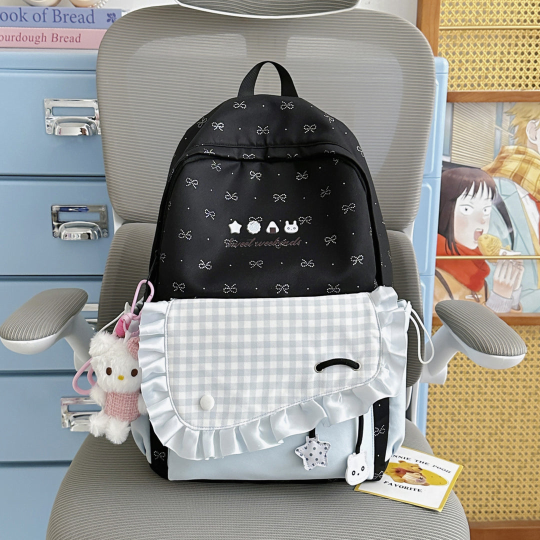 Playful Ruffled Design Backpack
