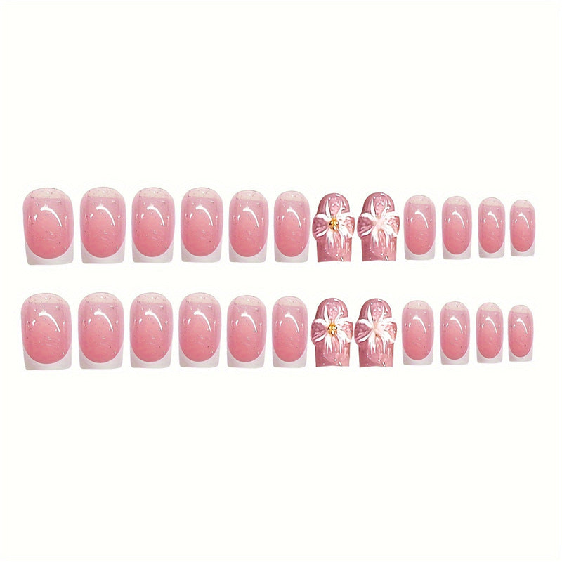 Elegant Press-On Nail Art Set Bowlift