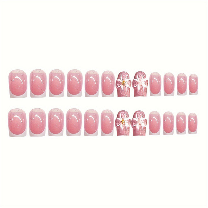 Elegant Press-On Nail Art Set Bowlift