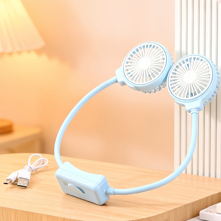Women's Portable Dual Fan with Flexible Hose Design Bowlift