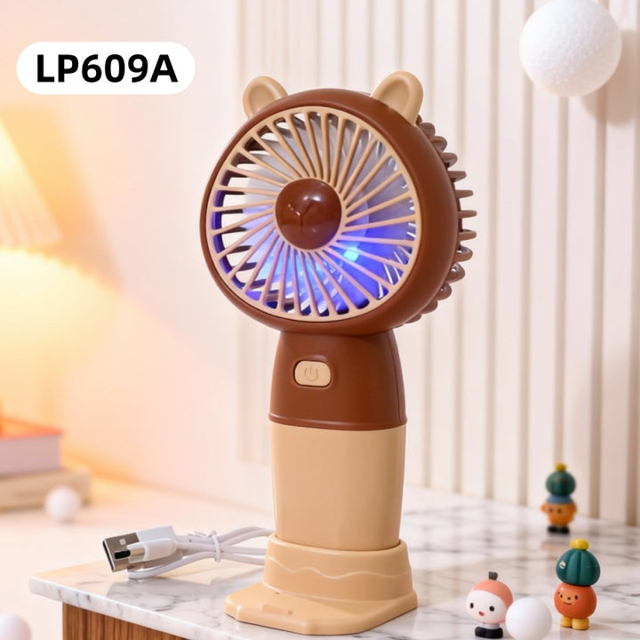 Women's Portable Mini Fan with Animal Ears Bowlift