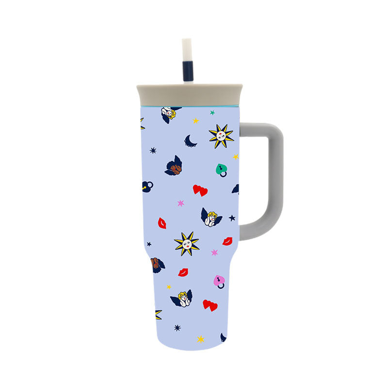 Women's Stylish Drink Cup with Practical Straw Bowlift