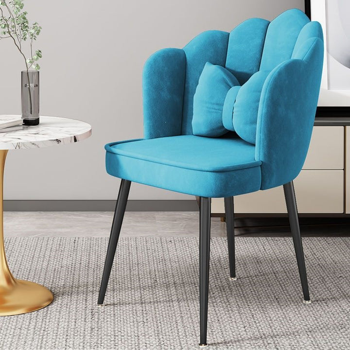 Modern Accent Chair with Gold Legs Bowlift