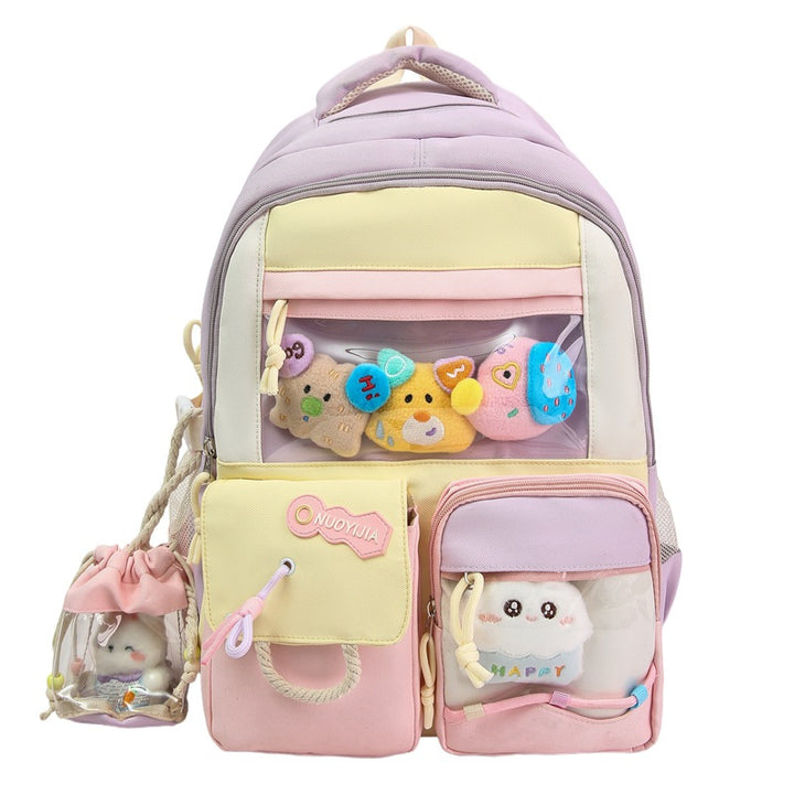 Cute Animal-Themed Multi-Pocket School Backpack Bowlift