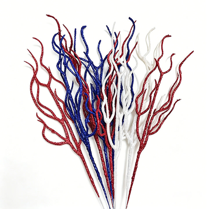 Unisex nan glittering decorative branches made of plastic flexible decoration stems for vase Bowlift