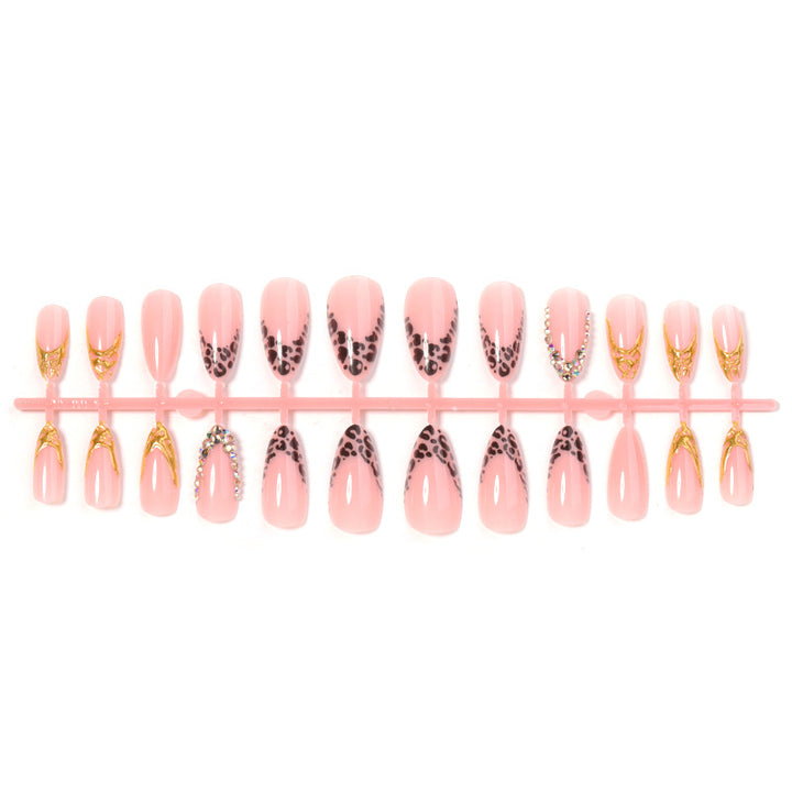 Artistic Leopard Print Press-On Nail Set Bowlift