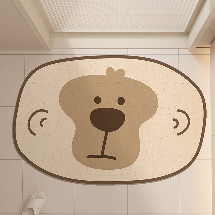 Cute Frog Design Bath Mat