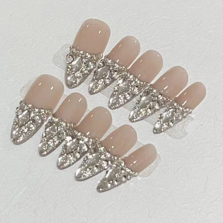 Rhinestone Stiletto Press-On Nail Set Bowlift