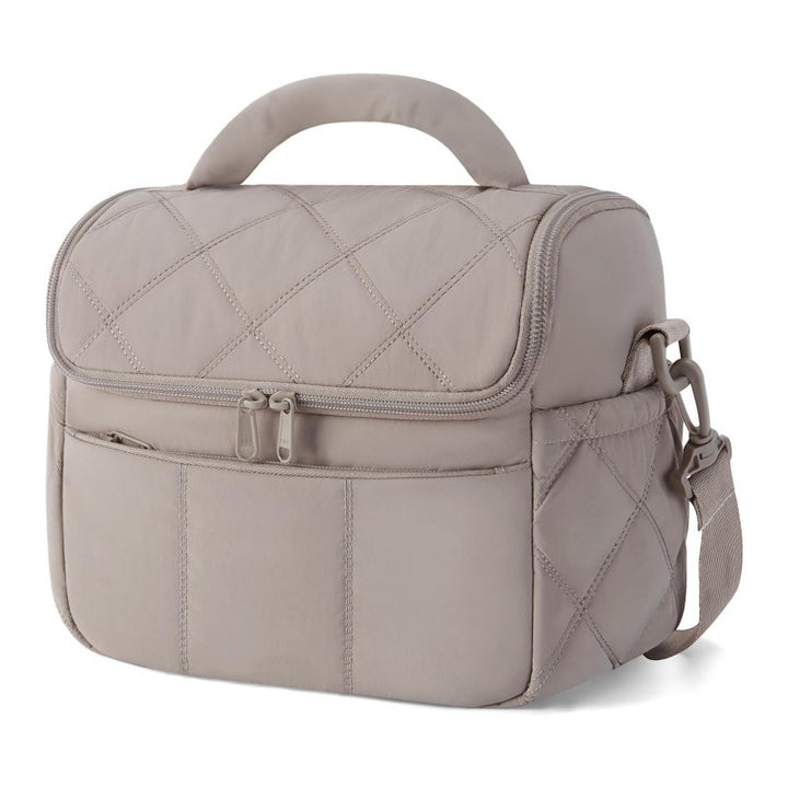 Insulated cosmetic bag with multiple compartments Bowlift