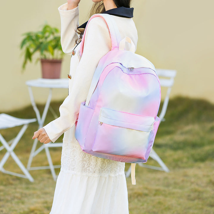 Stylish Cow Print Backpack and Accessory Set Bowlift