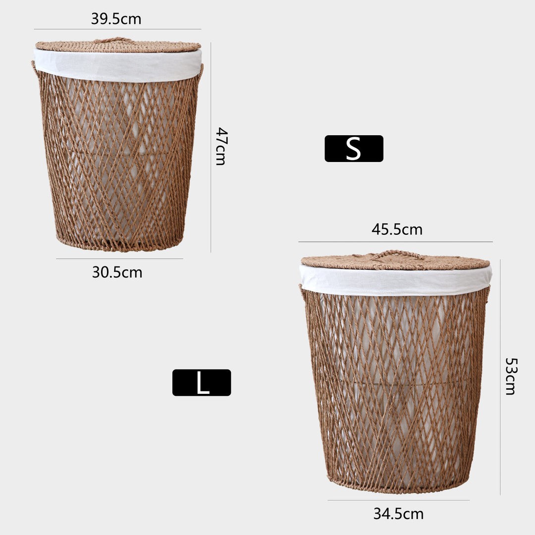 Decorative laundry basket with lid Bowlift