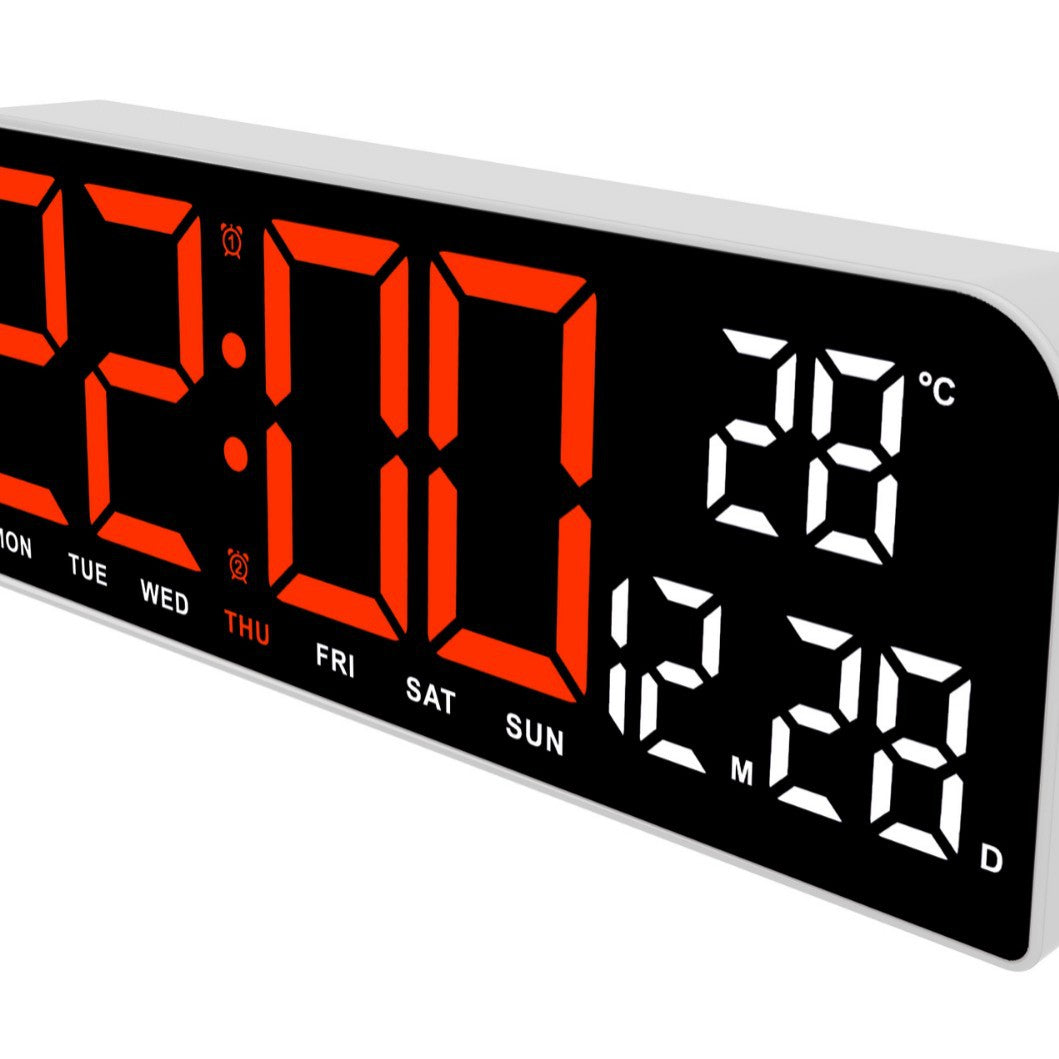 Digital Multi-Function Alarm Clock with Temperature and Date Setting Bowlift
