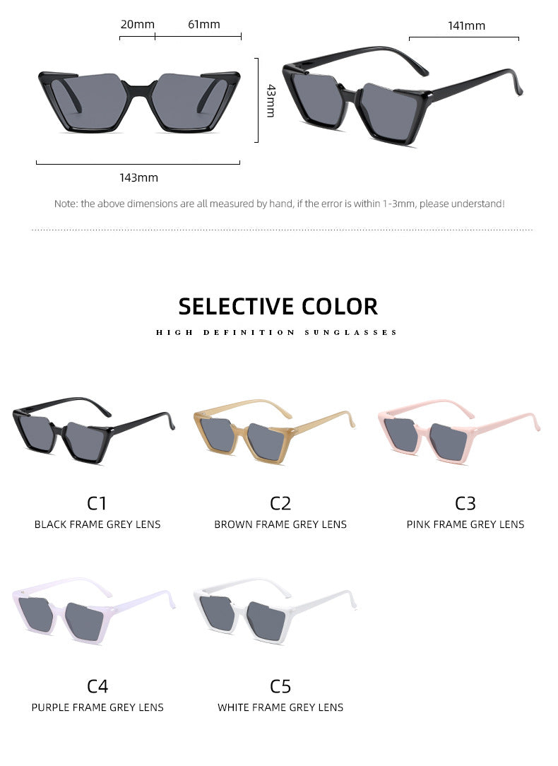 Women's modern and stylish asymmetrical sunglasses Bowlift