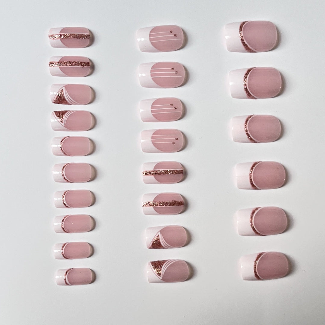 Elegant French Tip Gel Nail Extensions Bowlift